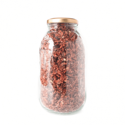 Paprika (pimentón) en escama a granel en envase - tolá market Bogotá